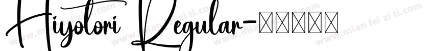 Hiyotori Regular字体转换